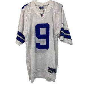 Mens Reebok NFL Tony Romo #9 Dallas Cowboys Jersey White Size M EUC 7757
